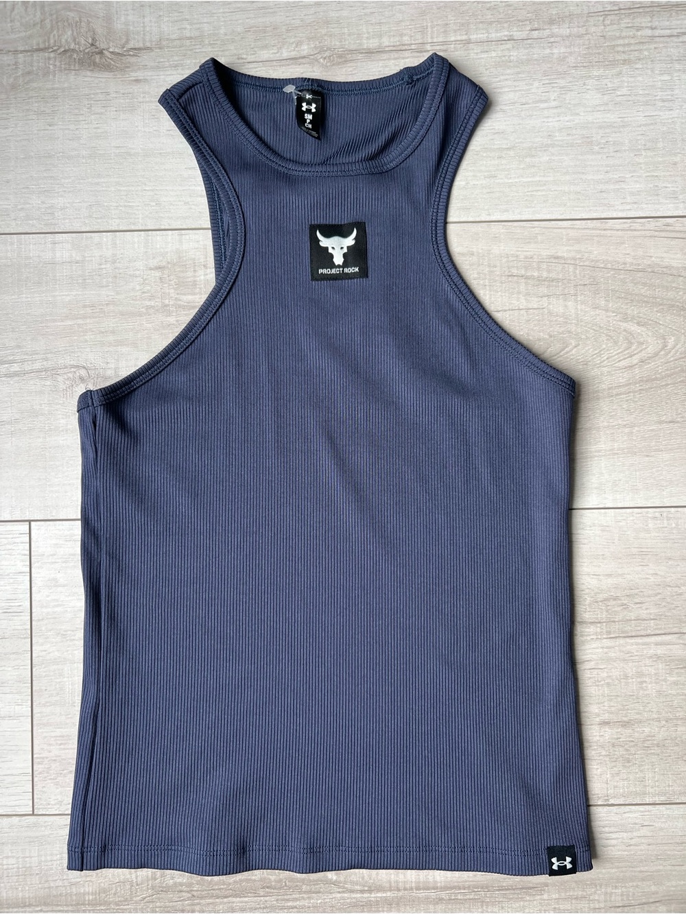 Under Armour Project Rock Navy Ribbed Women’s Tank